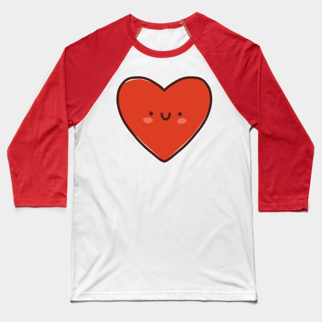 Kawaii heart Baseball T-Shirt by Mangayubecik